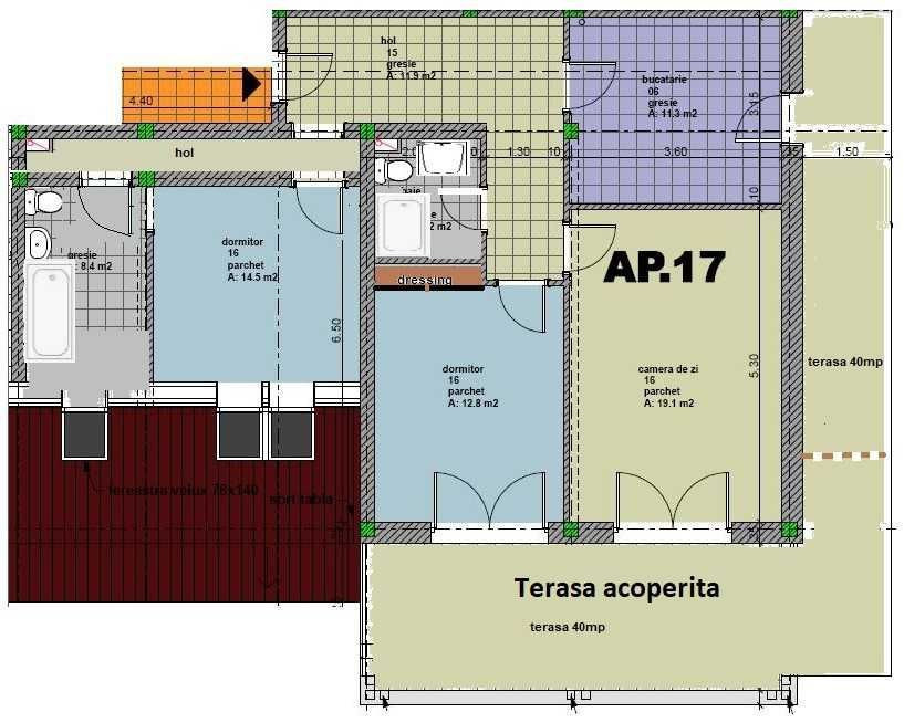 Apartament cu 3 camere in Floresti 7