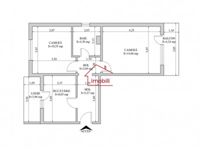 Apartament 2 camere decomandat+2 balcoane in Marasti-central